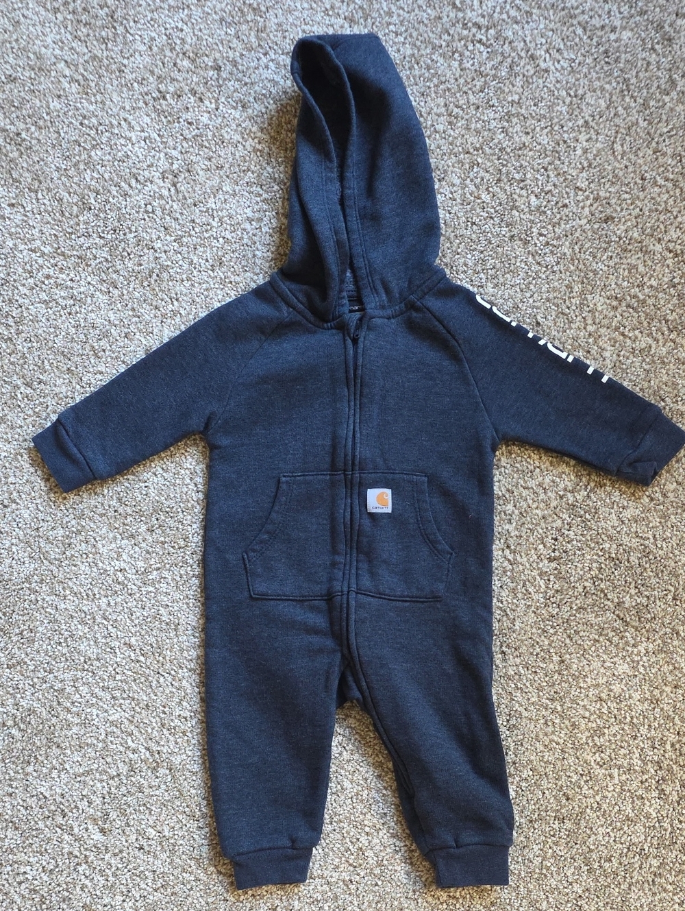 Carhartt Navy Hooded Infant One-Piece